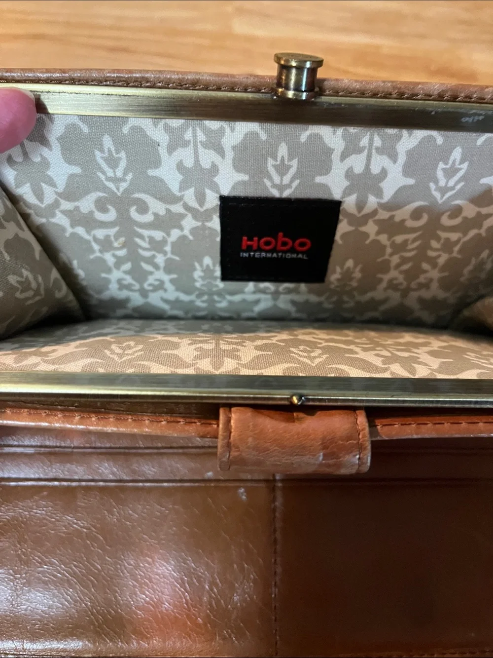 HOBO Embossed Leather Wallet